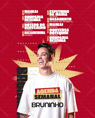 Agenda Semanal Novembro - Bruninho