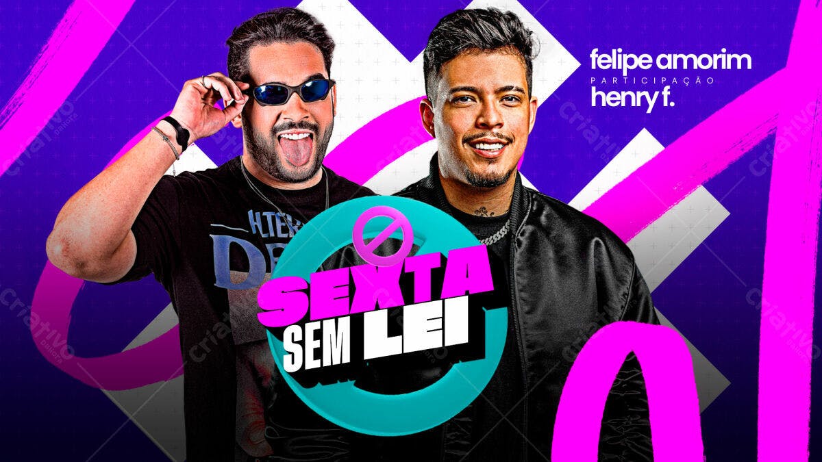 Flyer Festa Sexta Sem Lei PSD Editável