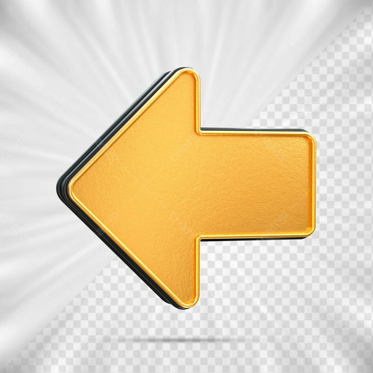 Seta Dourada 3D PSD Editável