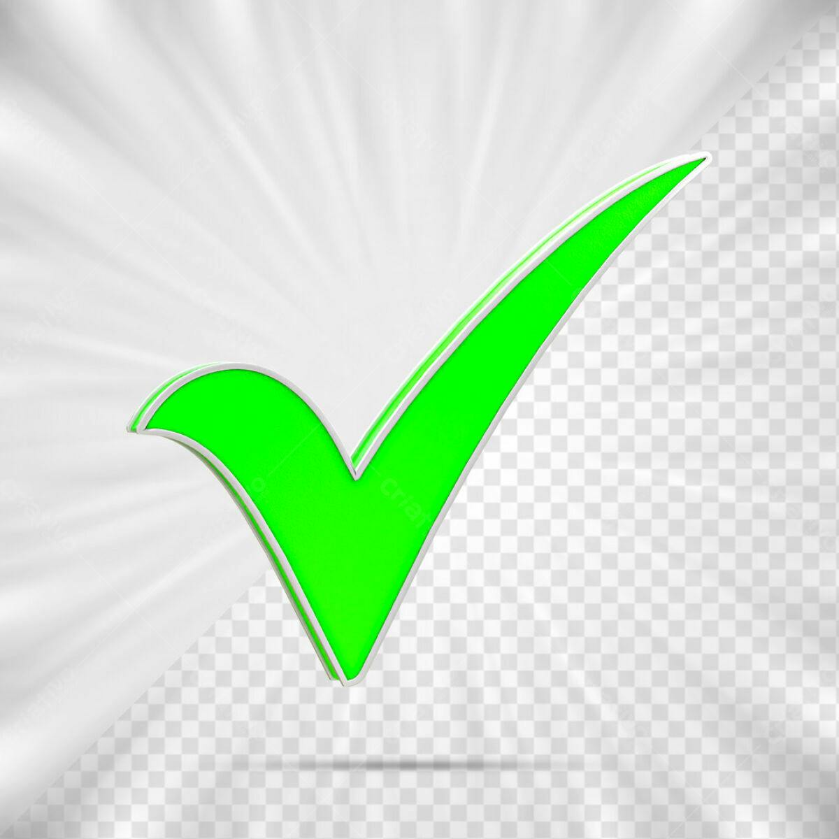 Ícone de Check Verde PSD Editável