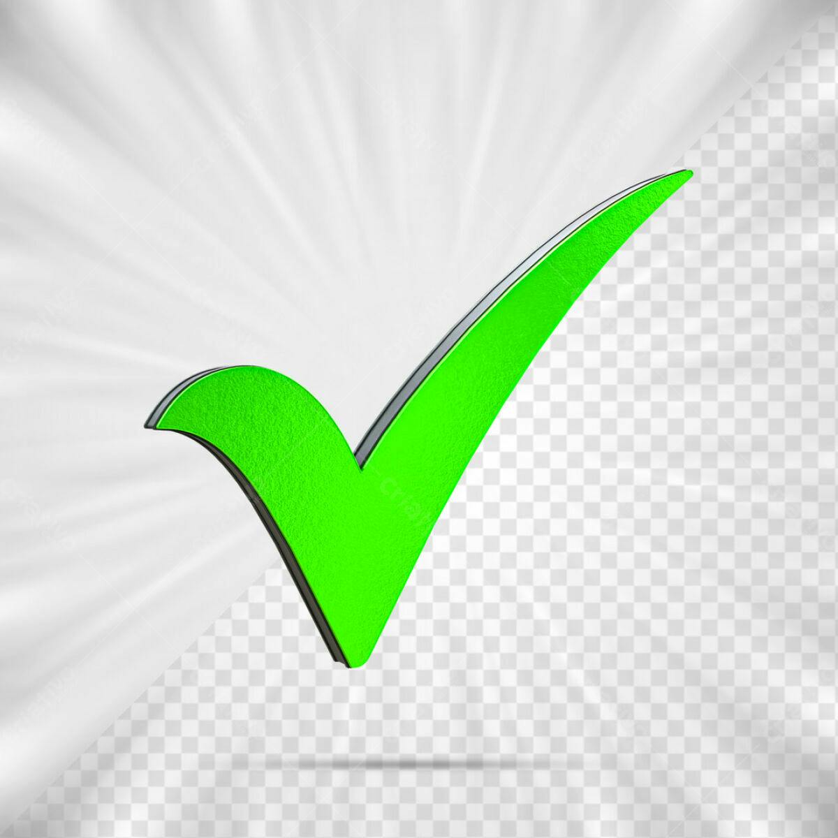 Ícone de Check Verde PSD Editável