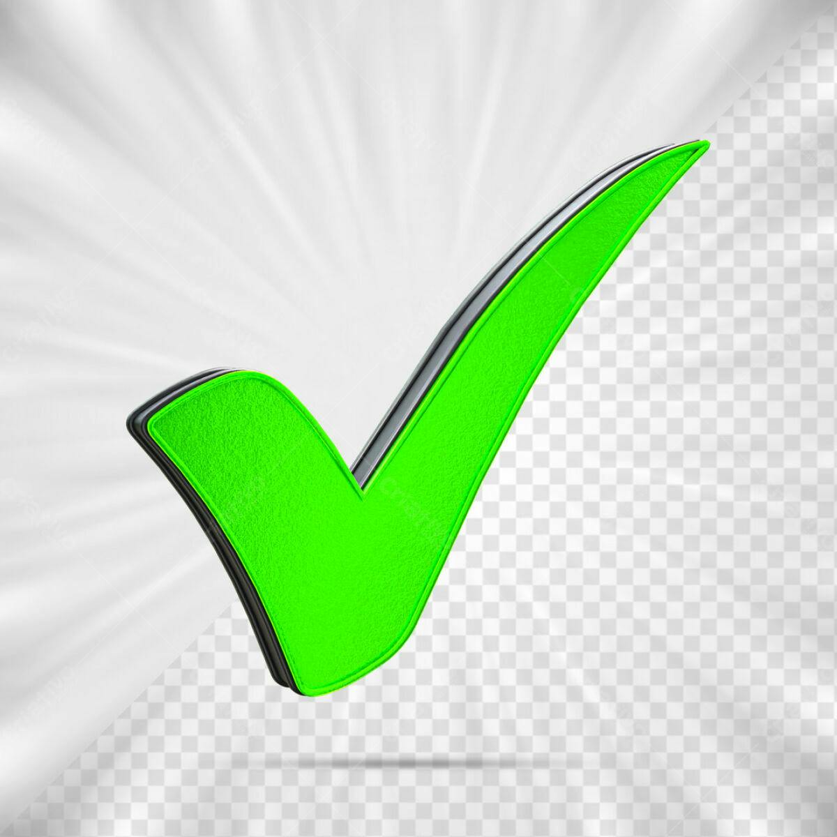 Ícone de Check Verde PSD Editável