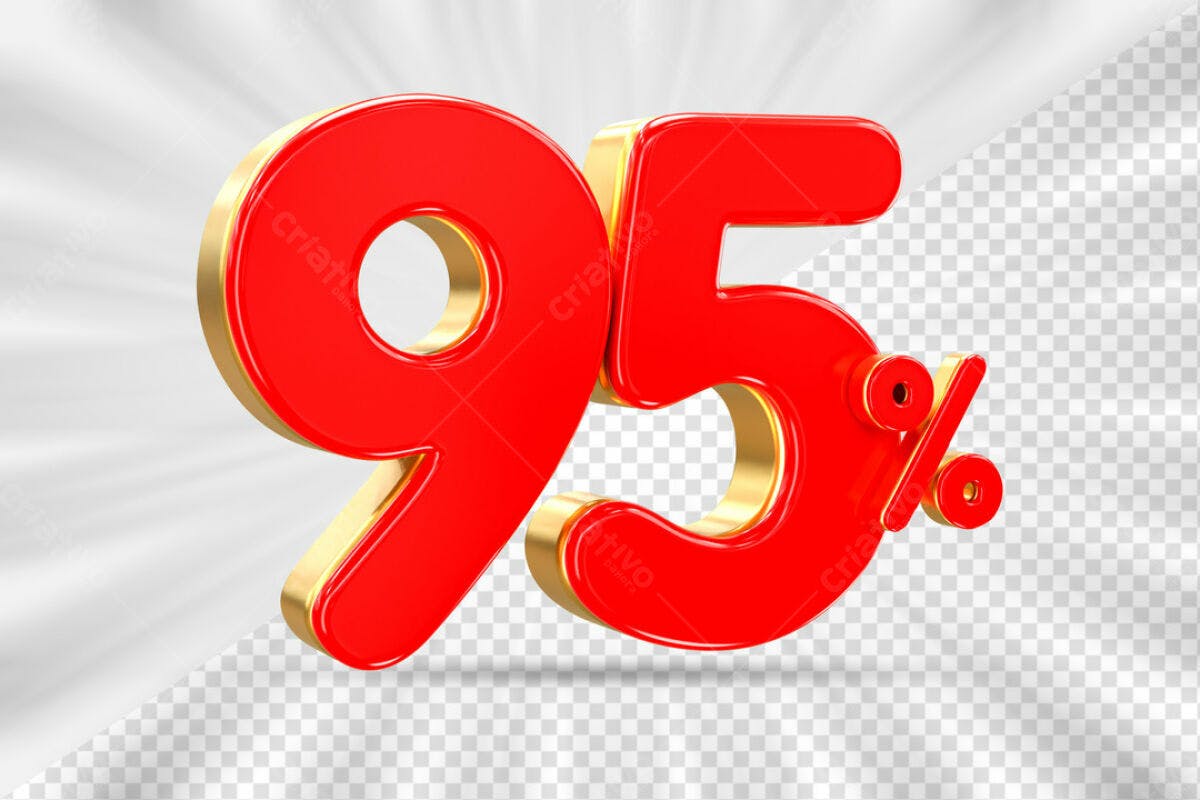 Elementos para Promoção 95% OFF PSD Editável