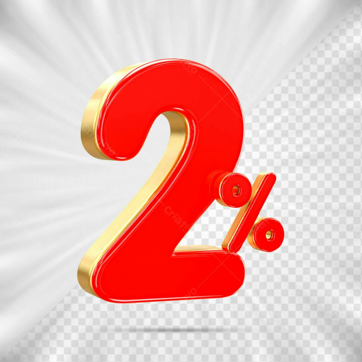 Elemento 2% Desconto PSD Editável