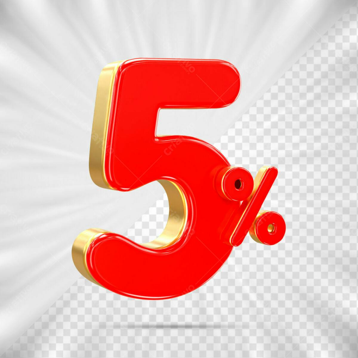 Design 5% Desconto PSD Editável