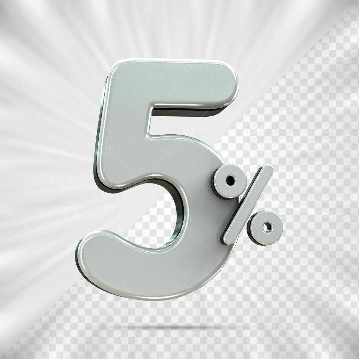 Elemento Gráfico 5% Desconto PSD Editável