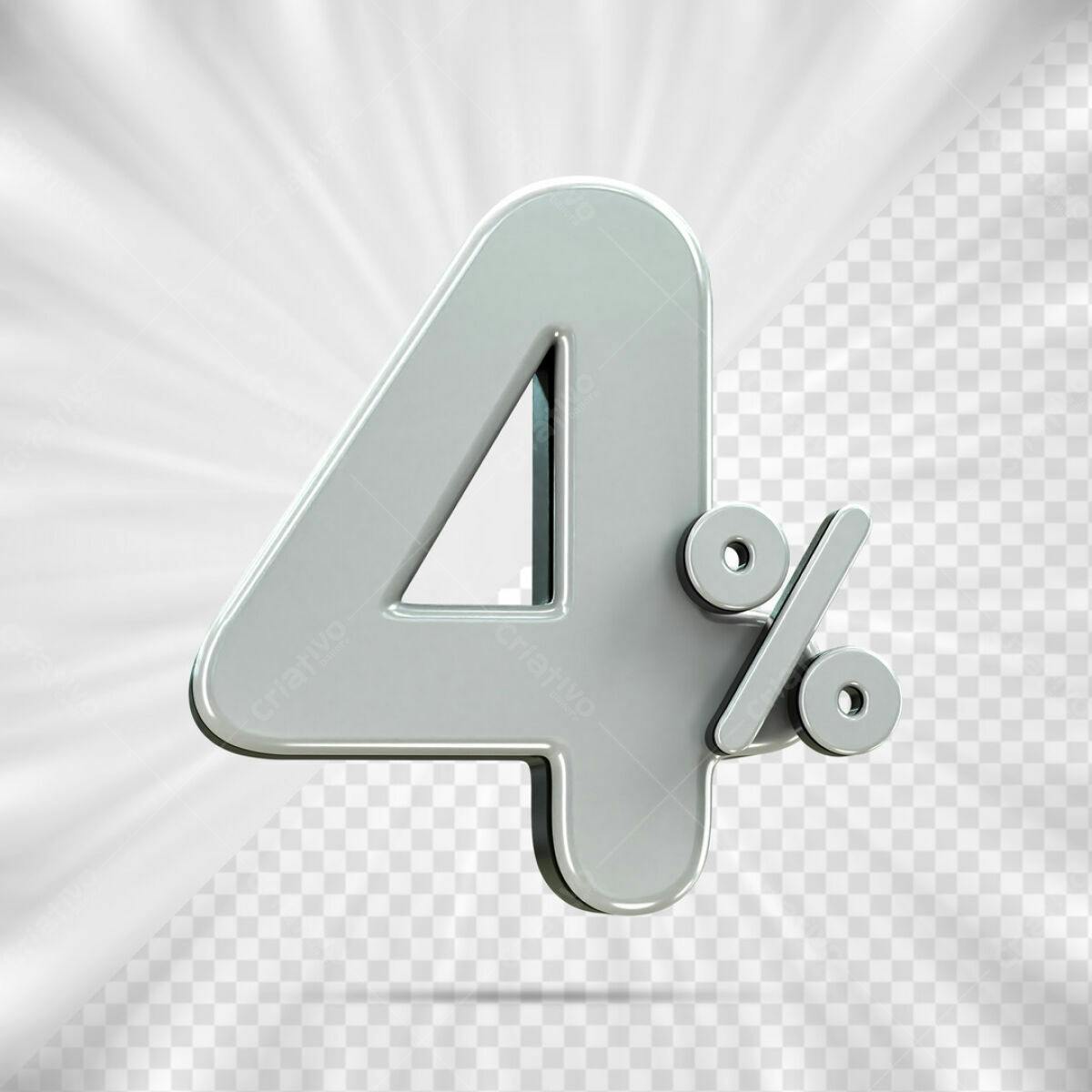 Elemento 4% Desconto PSD Editável