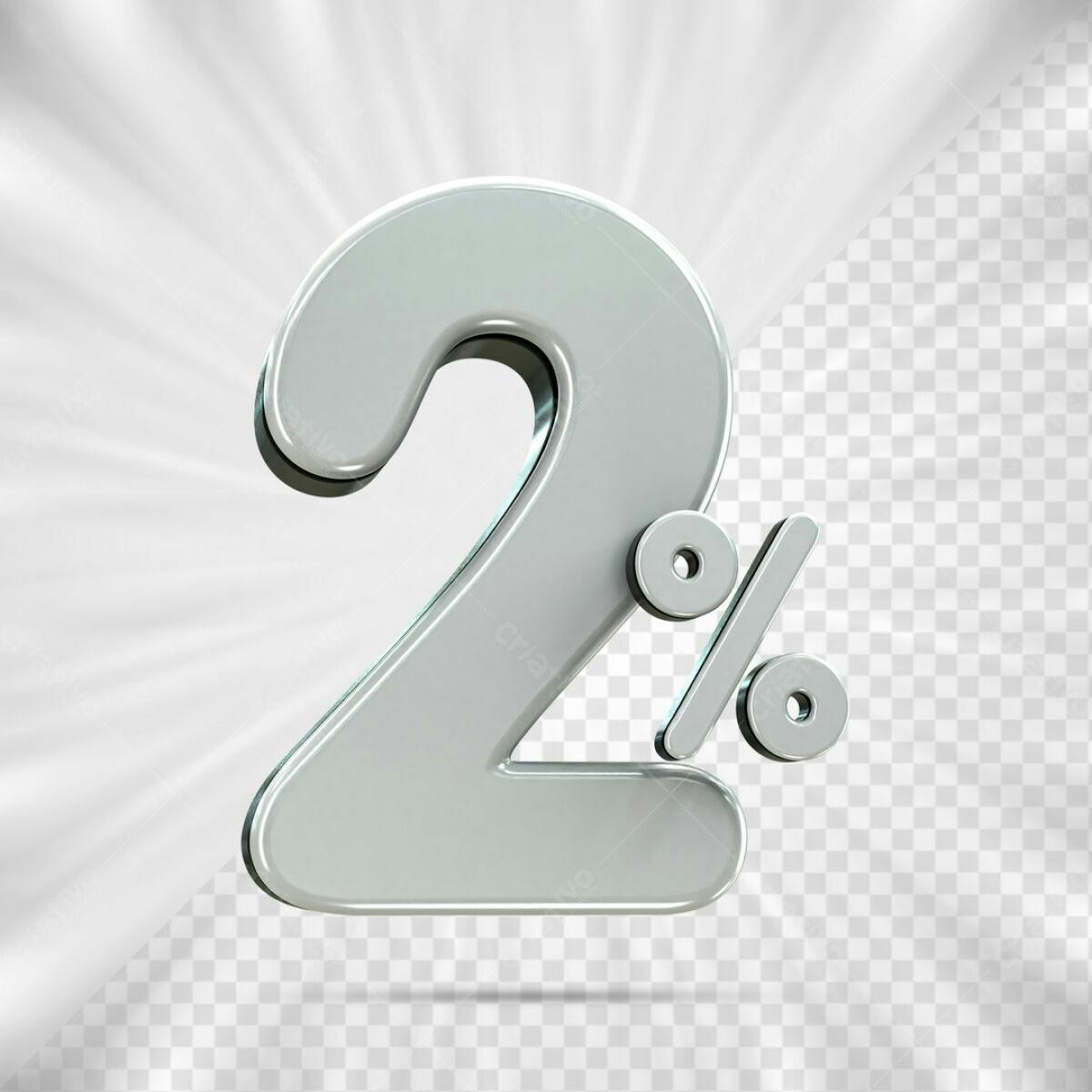 Elemento 2% Desconto PSD Editável