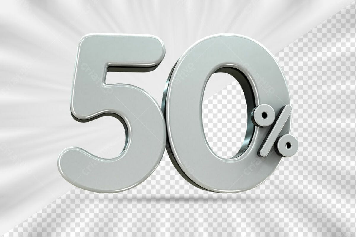 Elemento 50% Desconto PSD Editável