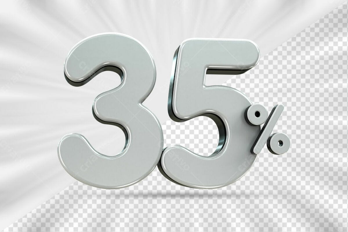 Elemento 35% Desconto PSD Editável