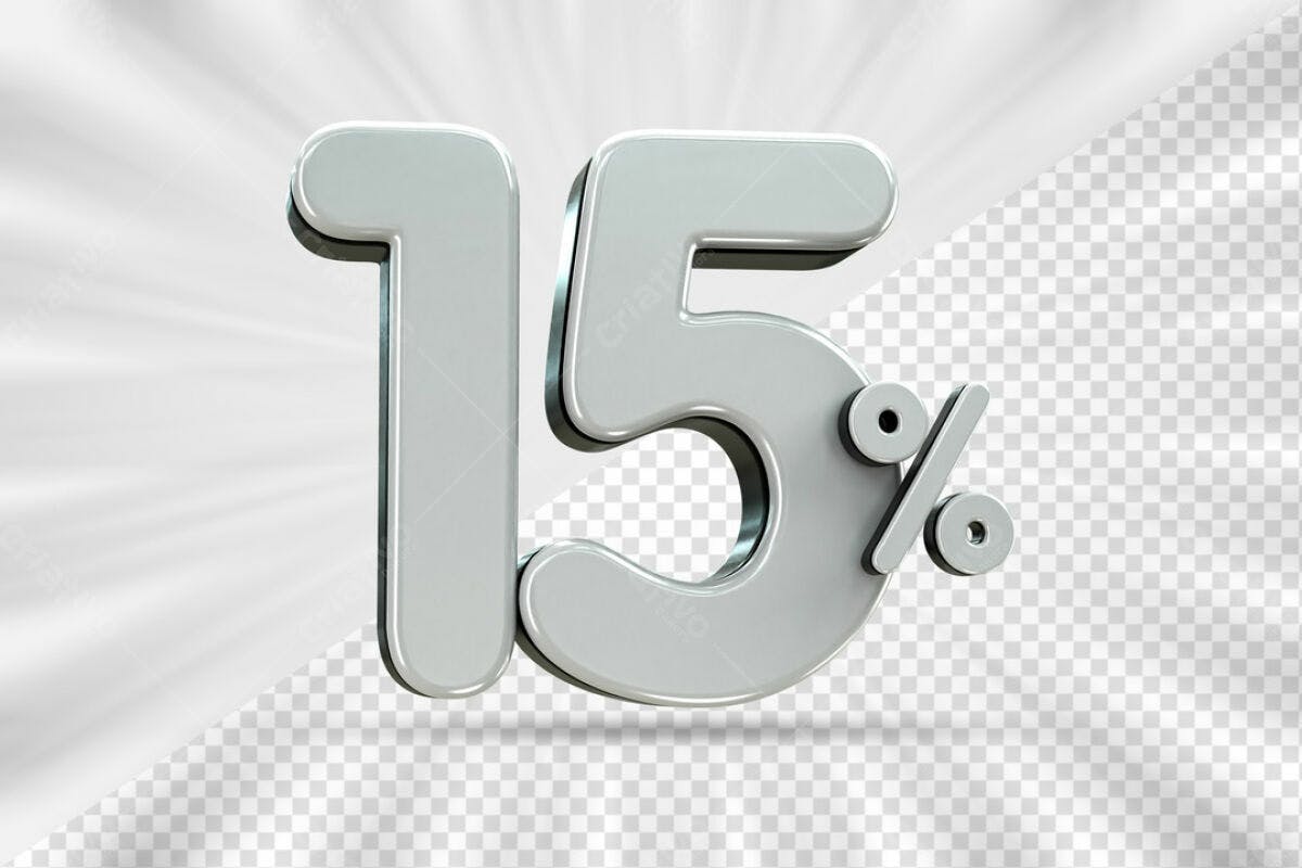 Design de Desconto 15% PSD Editável