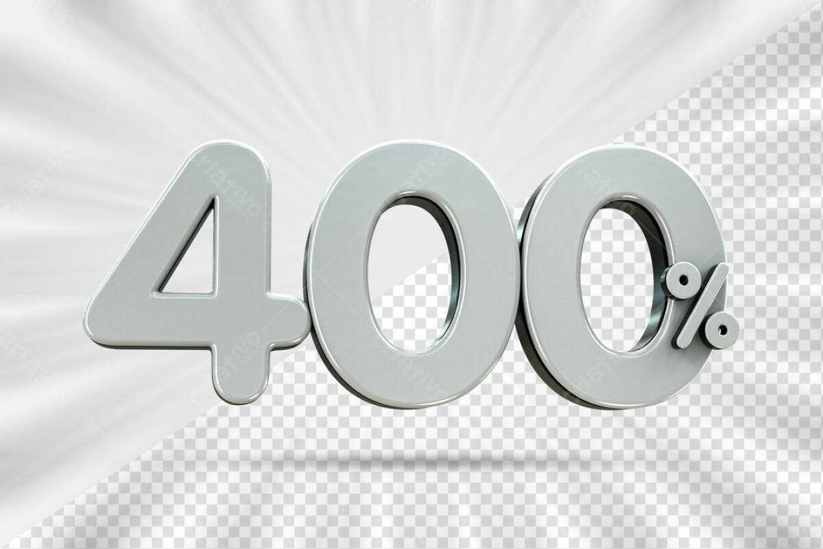 Design 400% Desconto PSD Editável