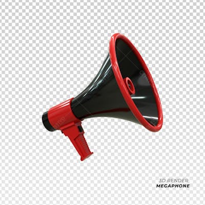 Loudspeaker Megaphone Scene 3D Icon 3D Render