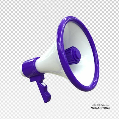 Loudspeaker Megaphone Scene 3D Icon 3D Render
