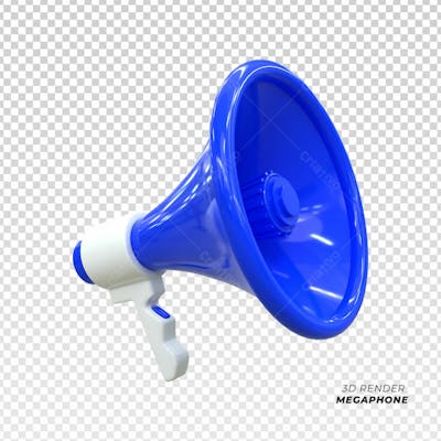 Loudspeaker Megaphone Scene 3D Icon 3D Render