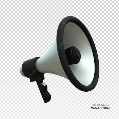 Loudspeaker Megaphone Scene 3D Icon 3D Render