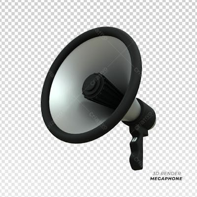 Loudspeaker Megaphone Scene 3D Icon 3D Render