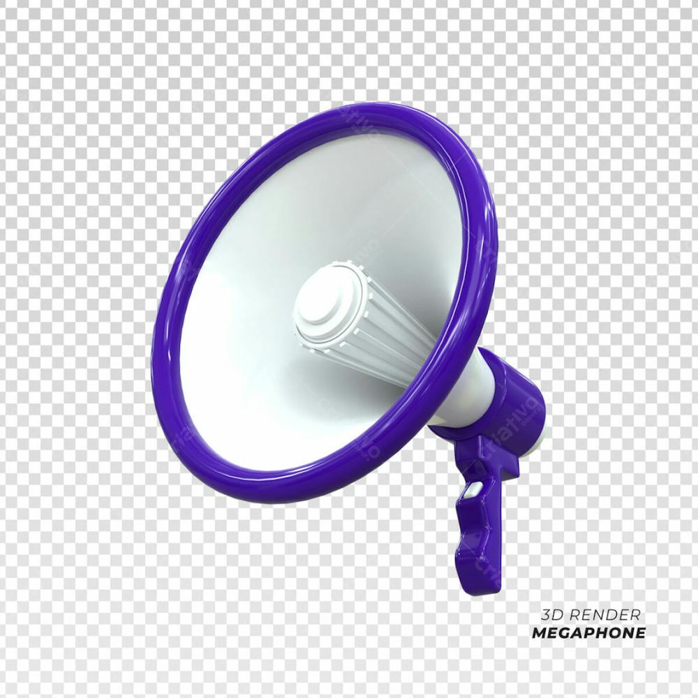 Loudspeaker Megaphone Scene 3D Icon 3D Render