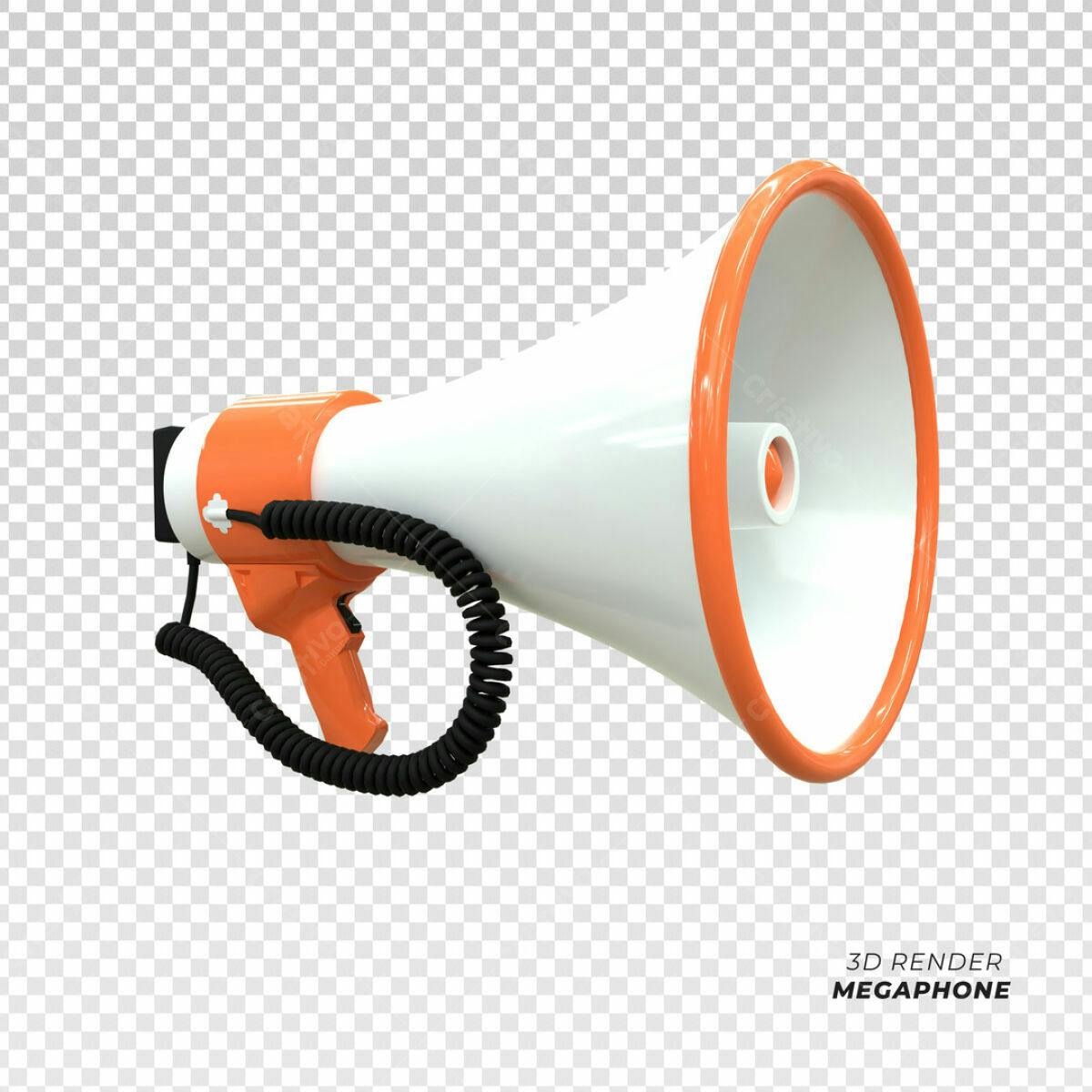 Megafone PSD Editável para Anúncios e Projetos