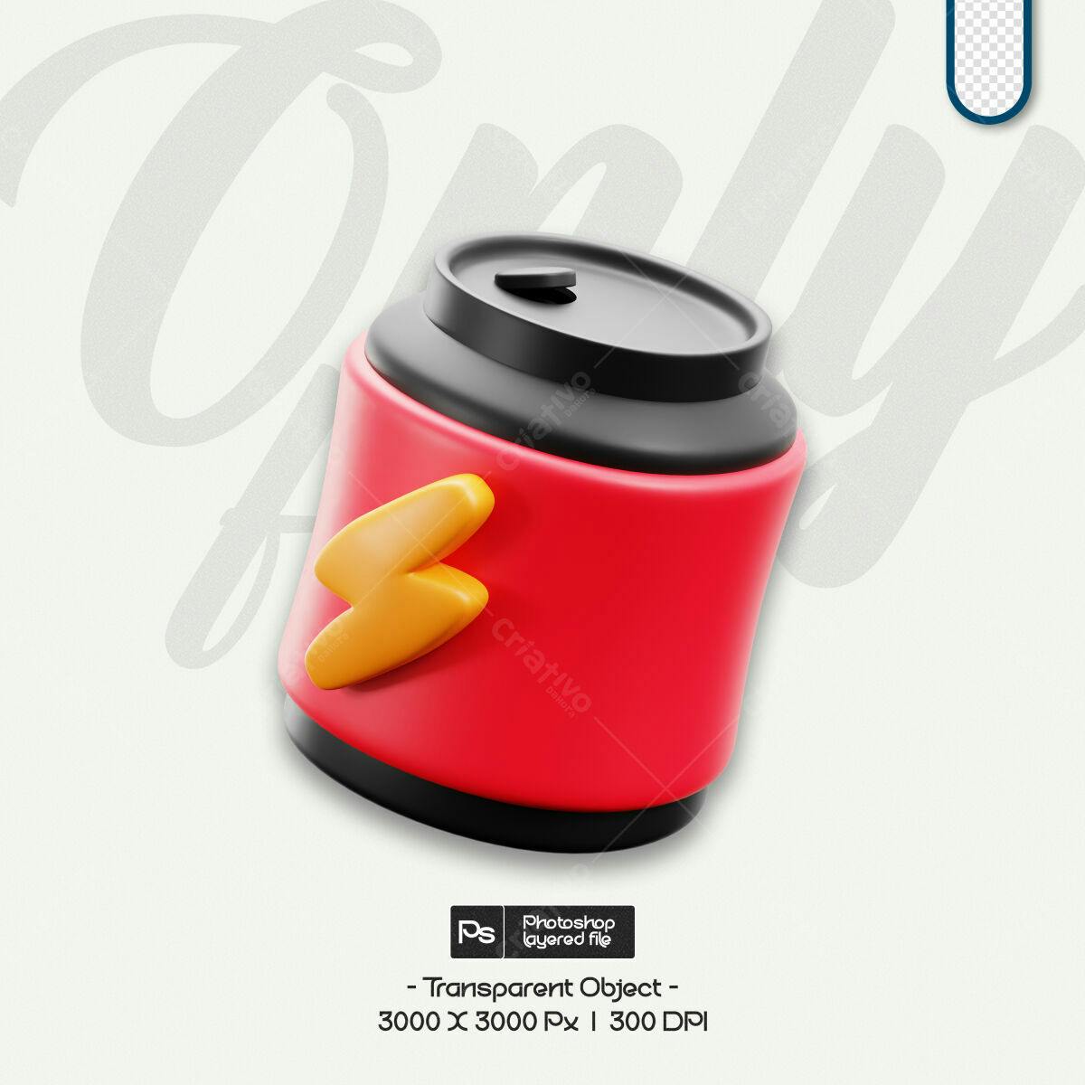 Mockup Lata de Refrigerante 3D PSD Editável