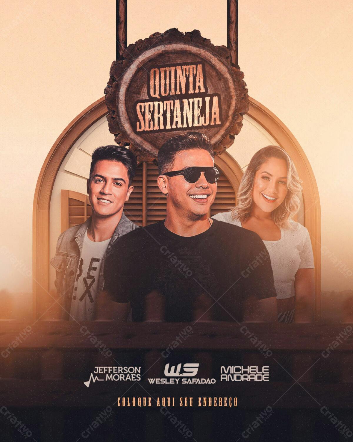 Flyer Quinta Sertaneja PSD Editável