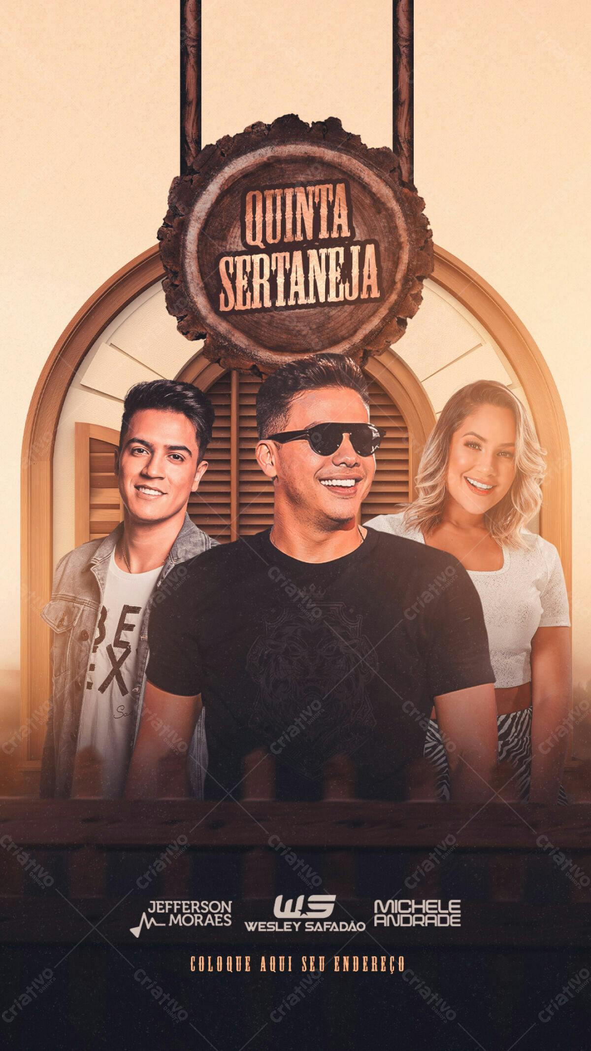 Flyer para Festa Sertaneja PSD Editável
