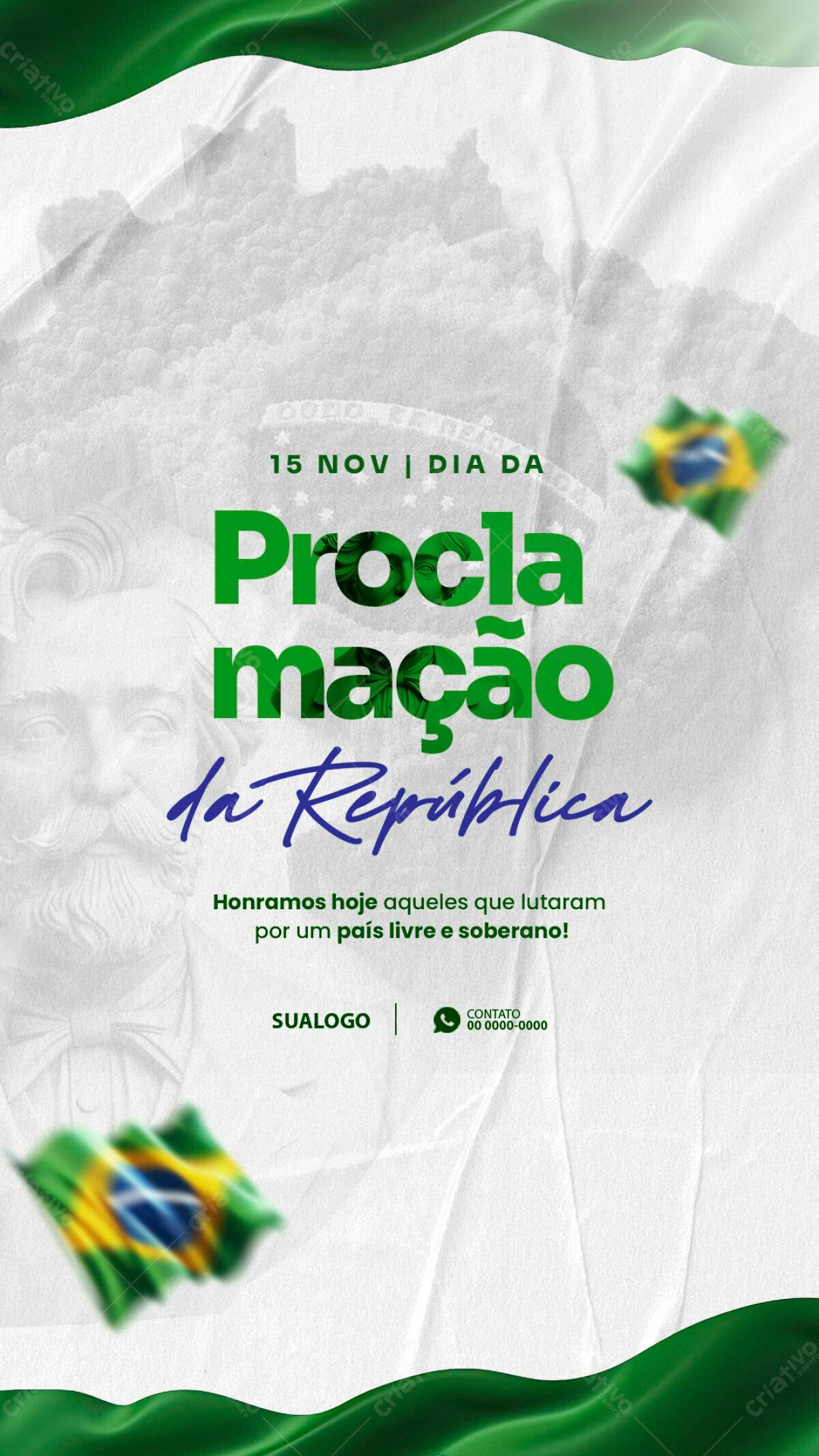 Flyer Dia da Proclamação da República PSD Editável