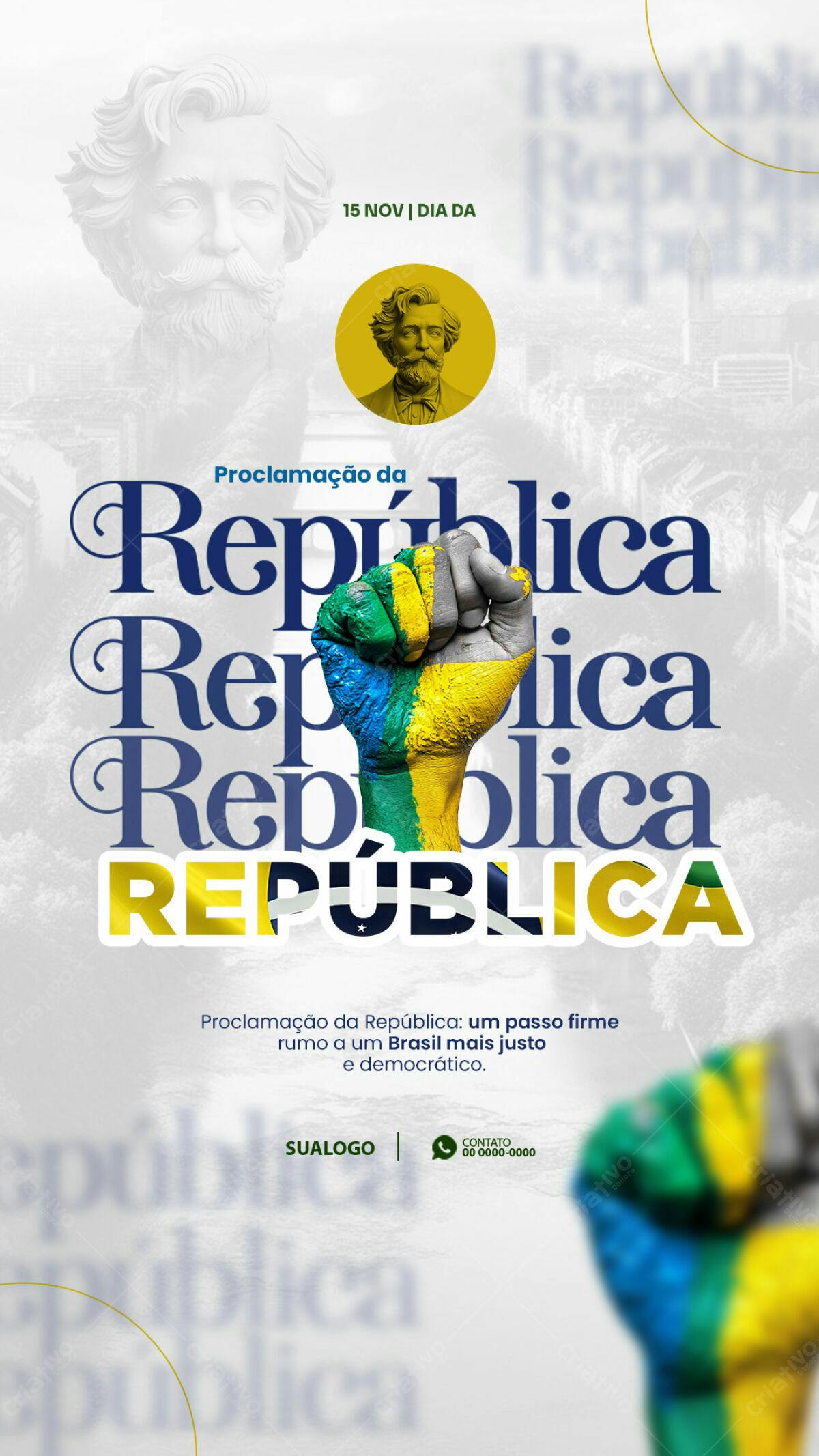 Flyer Dia da Proclamação da República PSD Editável