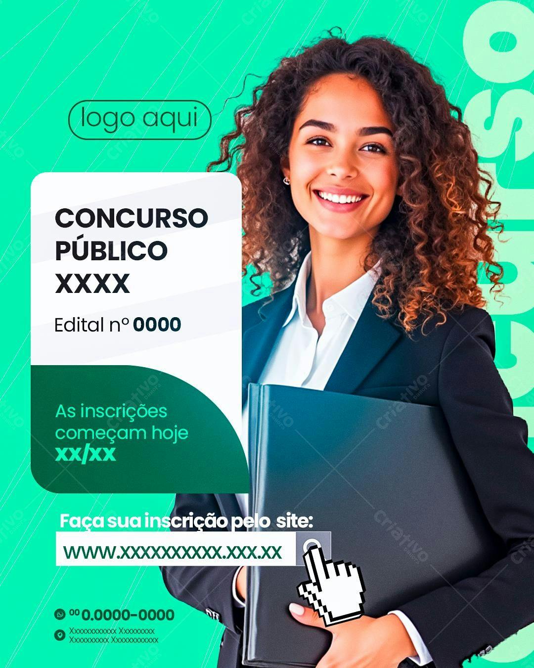 Postagem Concurso Público PSD Editável