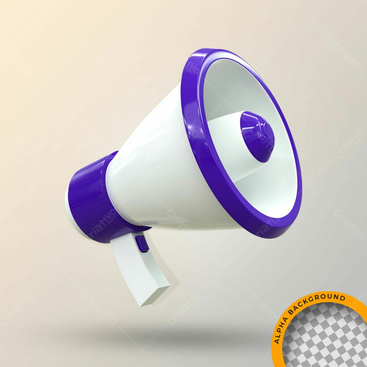 Megafone Moderno PSD Editável