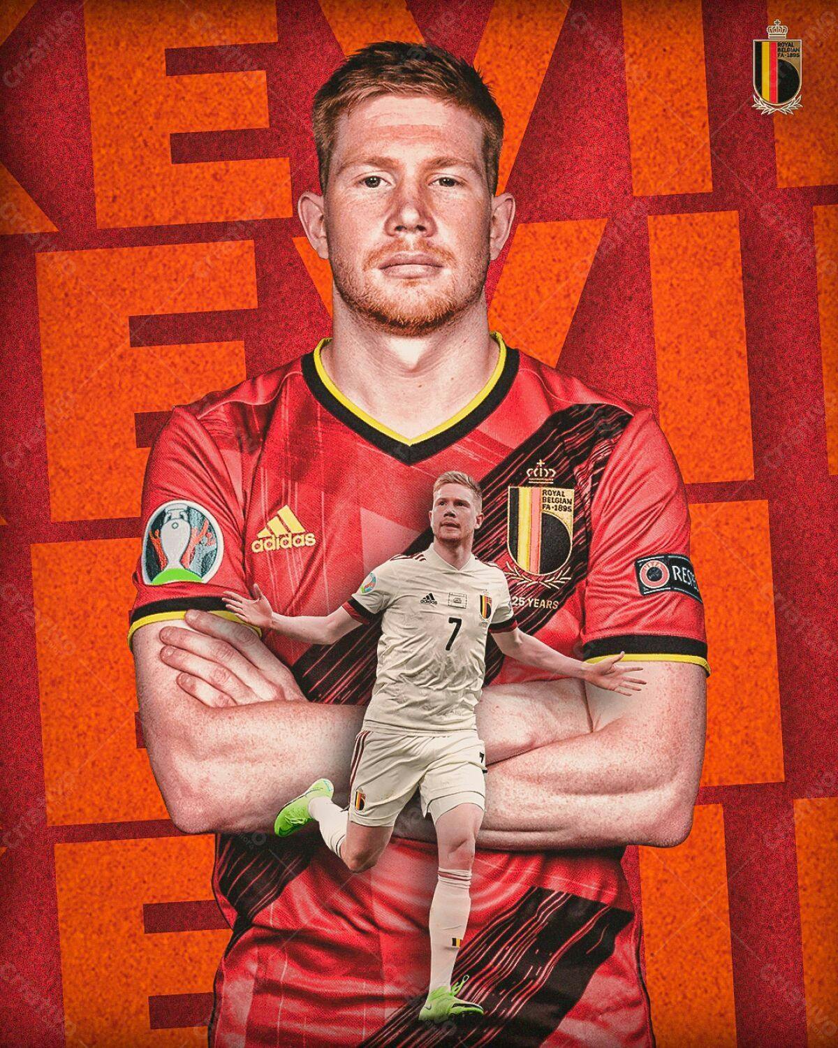 Poster Kevin De Bruyne Bélgica PSD Editável