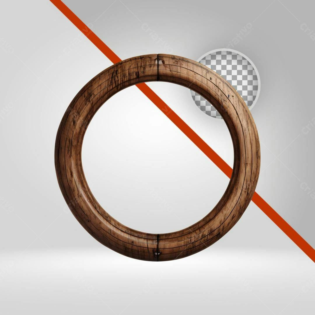 Moldura de Madeira PNG com fundo transparente