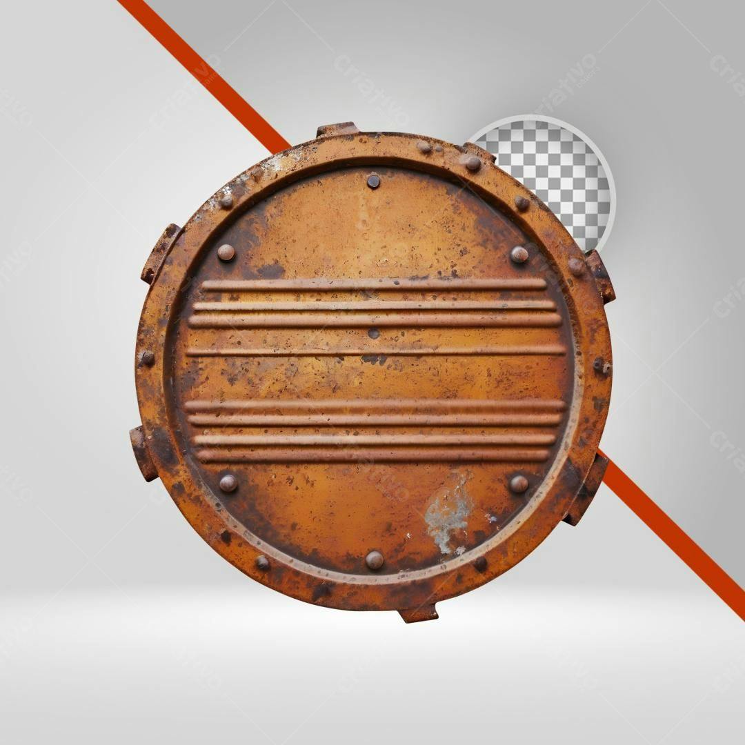 Icone Circular Oxidado PNG com fundo transparente