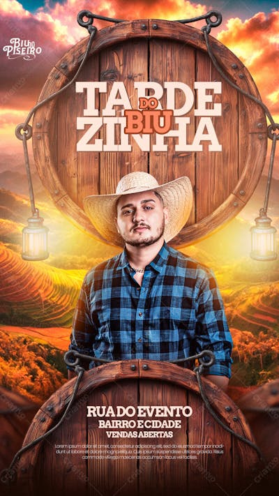 Tardezinha Do Biu Evento Psd Editavel Story