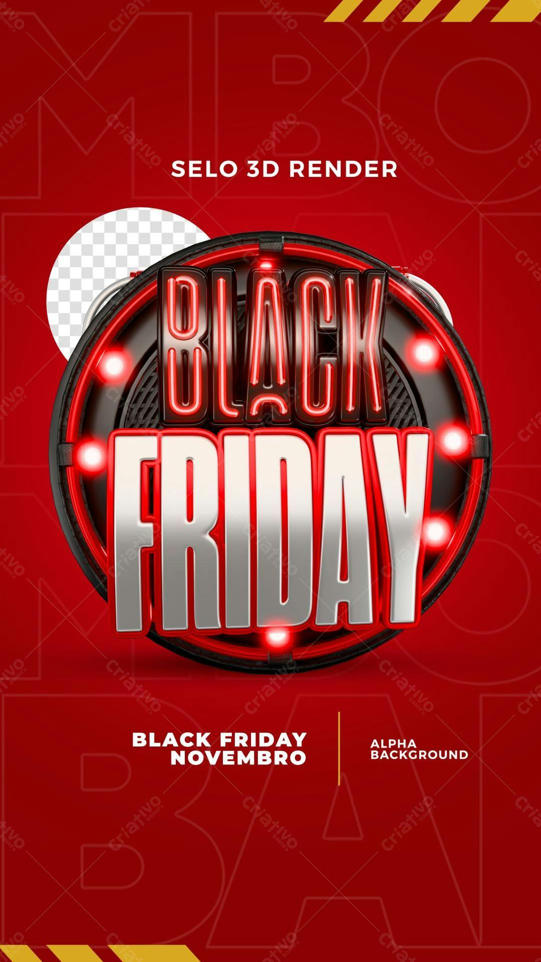 Selo Black Friday PSD Editável