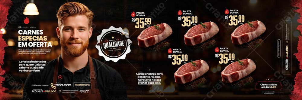 Aproveite Nossas Carnes Em Oferta, Cortes Selecionados Direto Do Nosso Açougue Especialmente Para Você