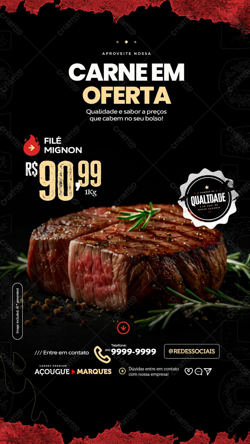 Venha Aproveitar Mais Uma Oferta Do Nosso Açougue, Filé Mignon Com Um Preço Especial