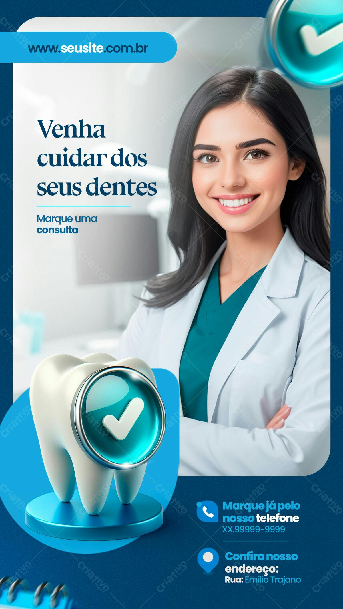 Flyer para Consultório Odontológico PSD Editável