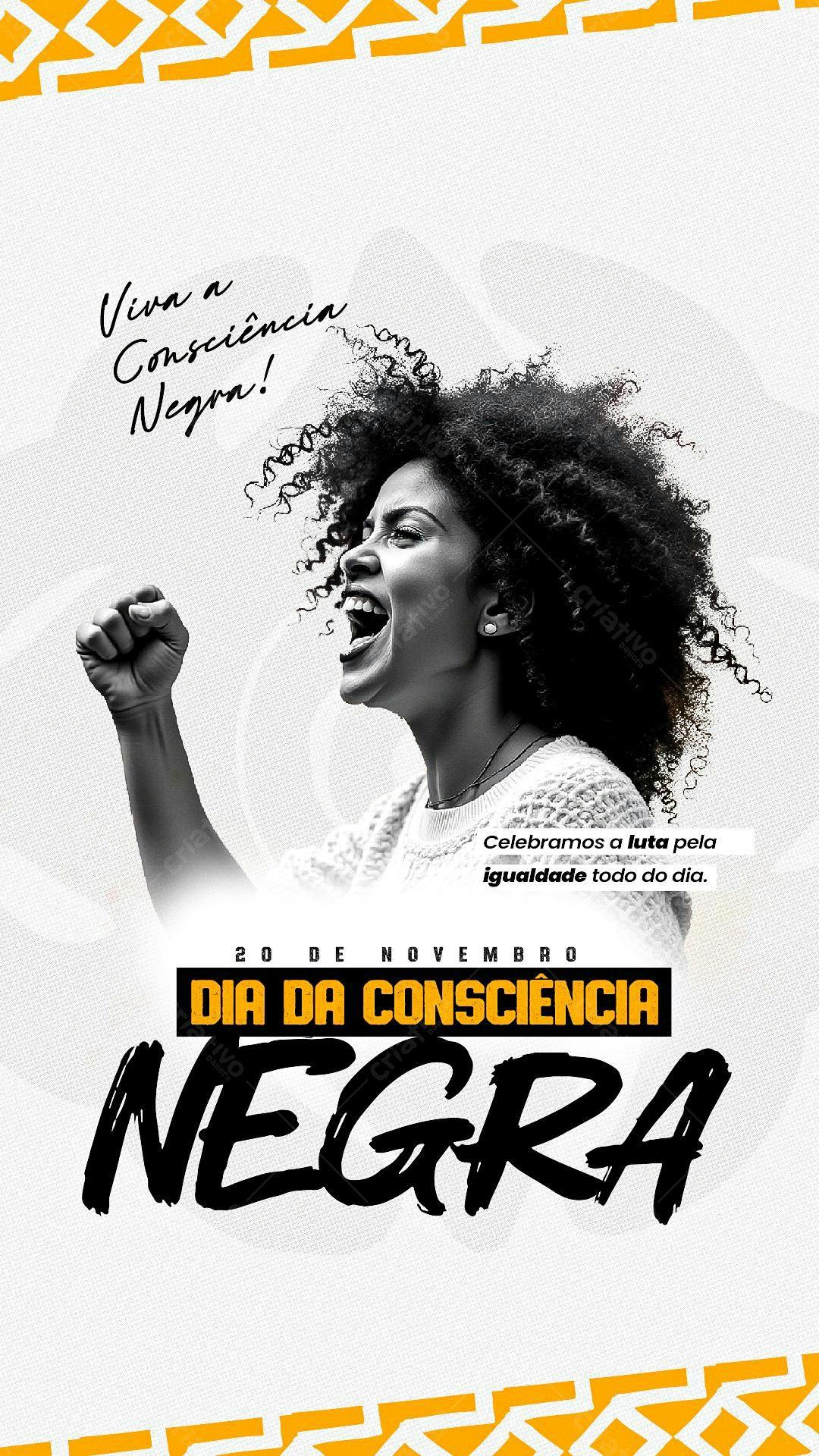 Flyer Dia da Consciência Negra PSD Editável