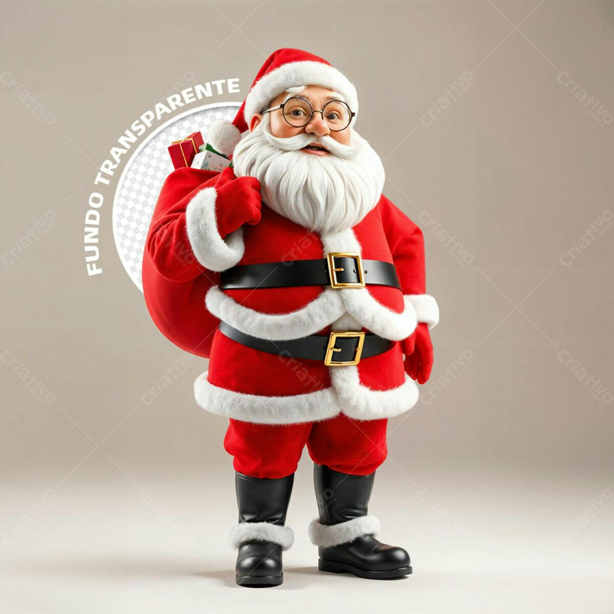 PSD Papai Noel Natalino para Divulgação PSD Editável