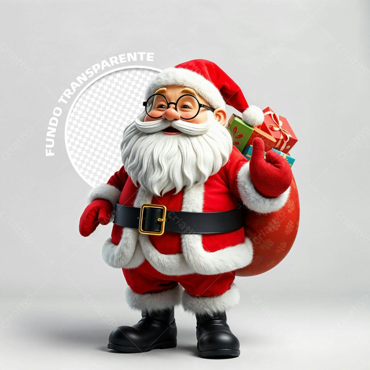 Postagem Natalina com Papai Noel PSD Editável