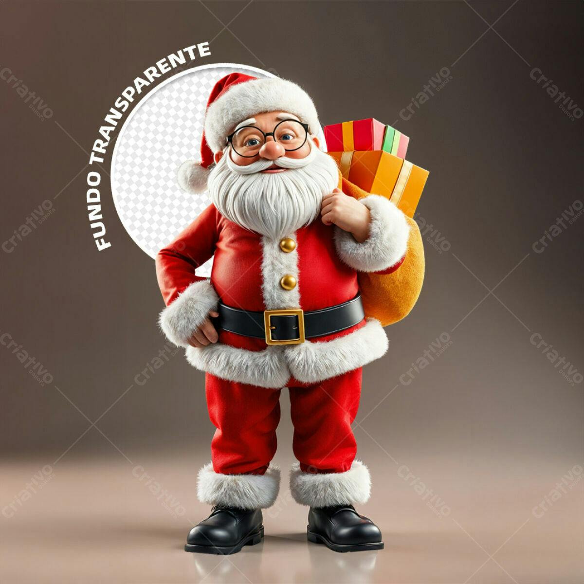 PSD Papai Noel Natalino para Posts PSD Editável
