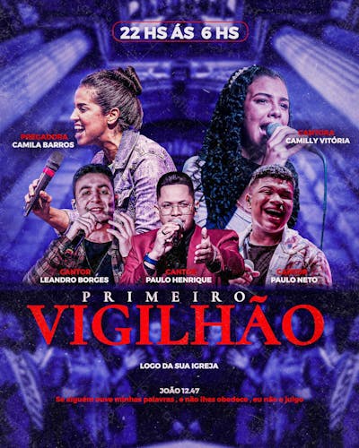 Flyer Gospel Primeiro Vigilhão