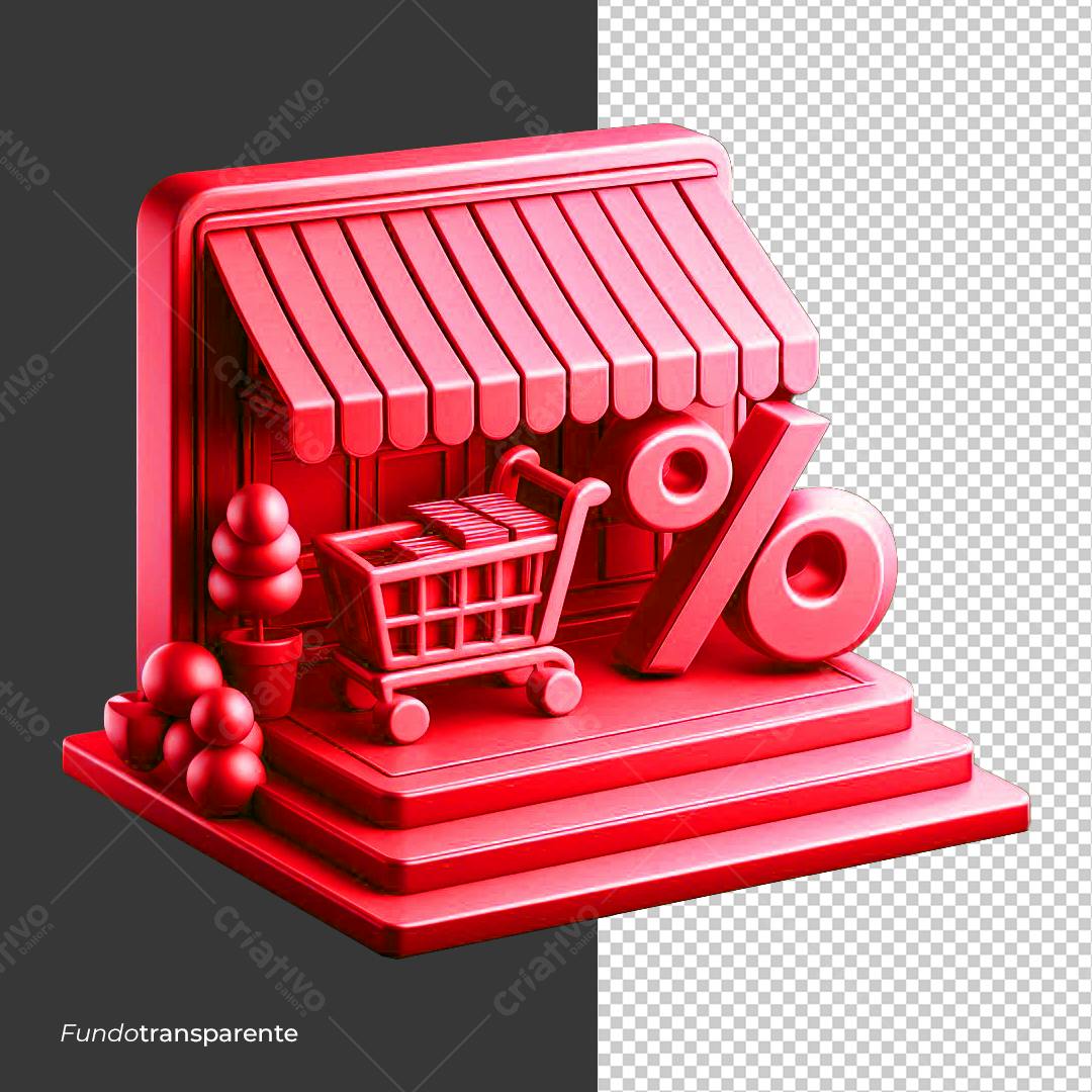 Icone Loja Online Promoção PNG com fundo transparente