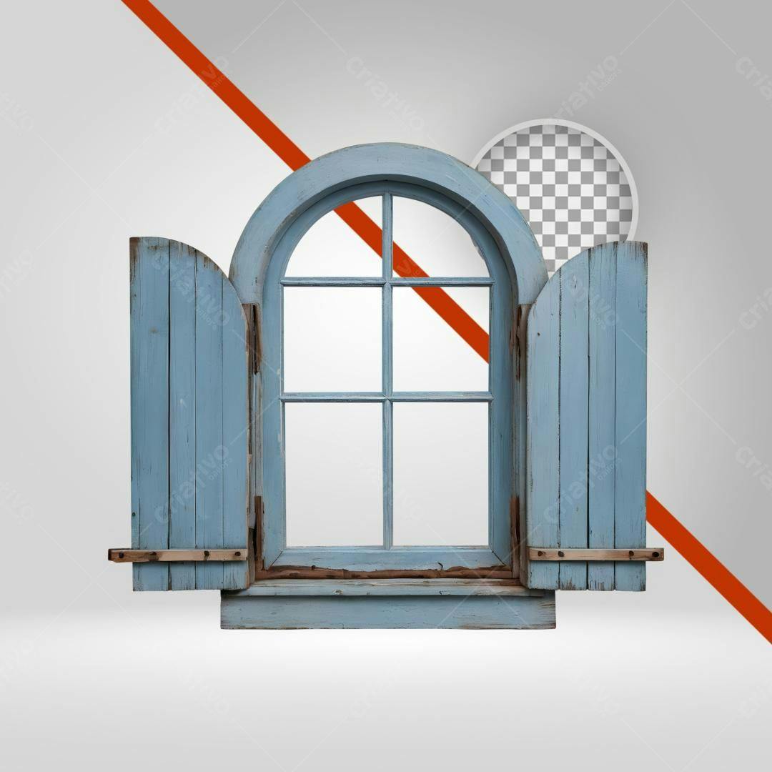 Janela Provençal PNG com fundo transparente