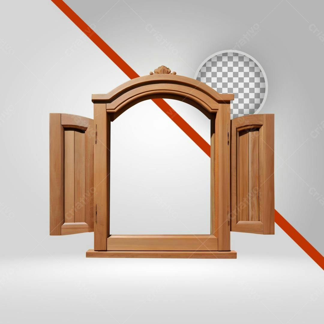 Moldura de janela PNG com fundo transparente