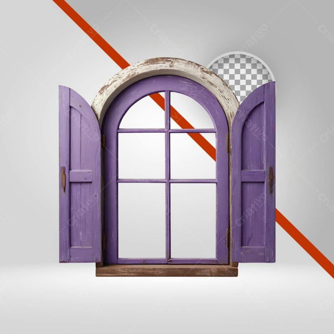 Janela Provençal PNG com fundo transparente