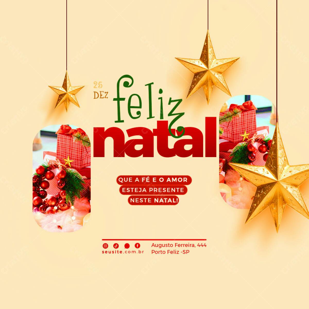Postagem de Natal PSD Editável