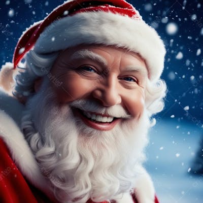 Papai Noel Em Um Cenário De Neve