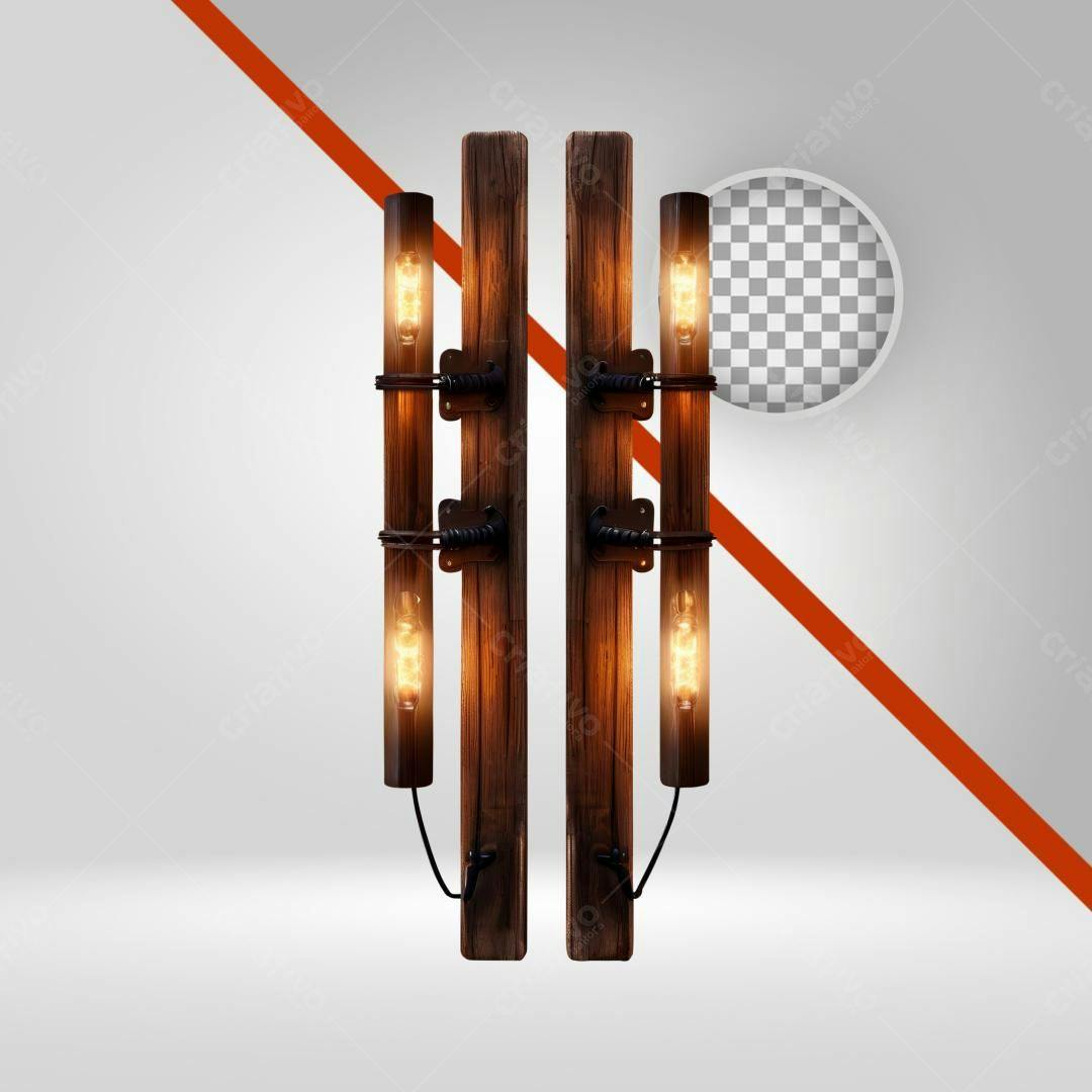 Icone Luminária Rustica Madeira PNG com fundo transparente